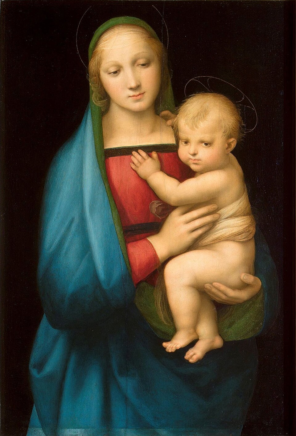Raphael's Madonna del Granduca — Mary holding the infant Jesus